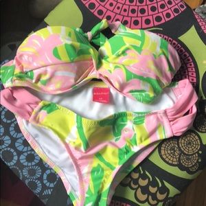 Lilly Pulitzer bikini top and bottom set.